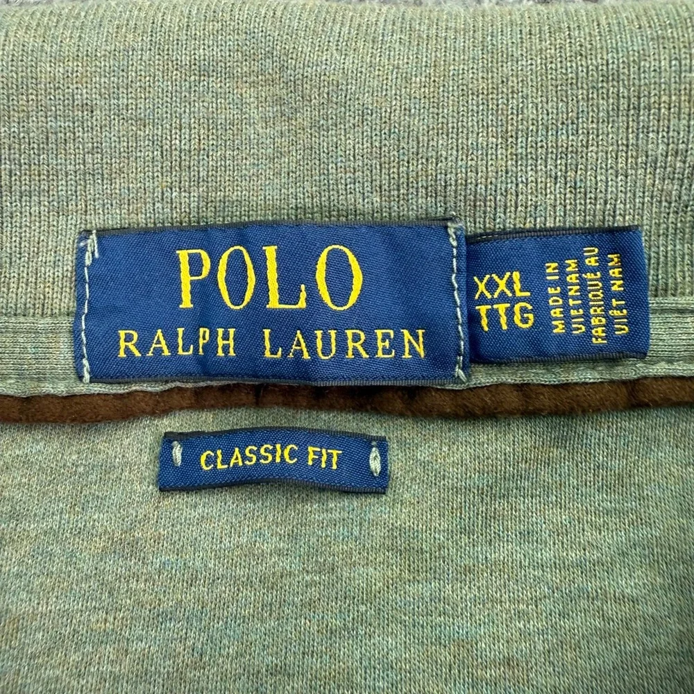 Polo Ralph Lauren Polo Shirt Mens XXL 2XL Green Classic Fit‎ Flesh Pony *STAINS